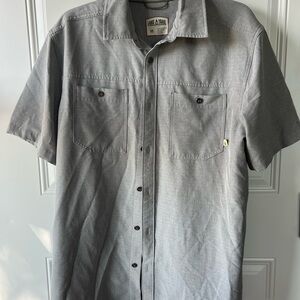 Men's Gray Casual Button Down Shirt
